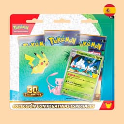 BLISTER POKEMON COLECCION CON PEGATINAS 30 ANIVERSARIO - ESPAÑOL