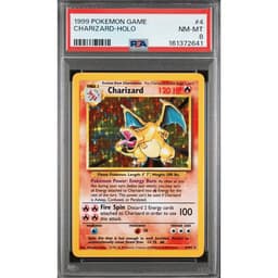 Charizard (BS 4) Base Set Unlimited — PSA 8