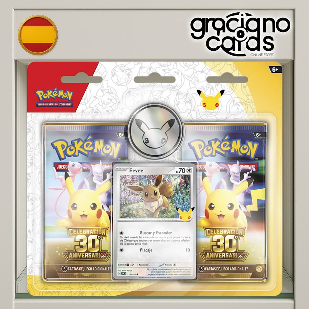 Blister Moneda 30 Aniversario | Cartas Pokémon | 2026 — Español