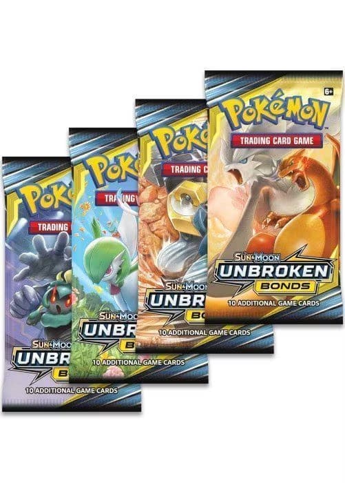 Booster Pack full artwork set (4 stk.) fra S&M Unbroken Bonds. — Inglés