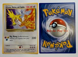 Articuno Moltres and Zapdos Oversized Card "Not For Play Use"