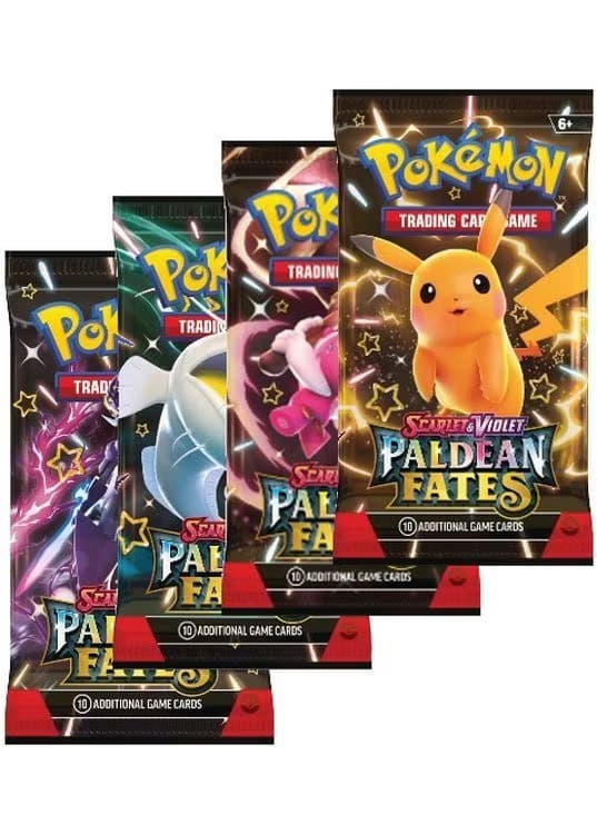 Booster Pack full artwork set (4 stk.) fra SV04.5 Paldean Fates — Inglés