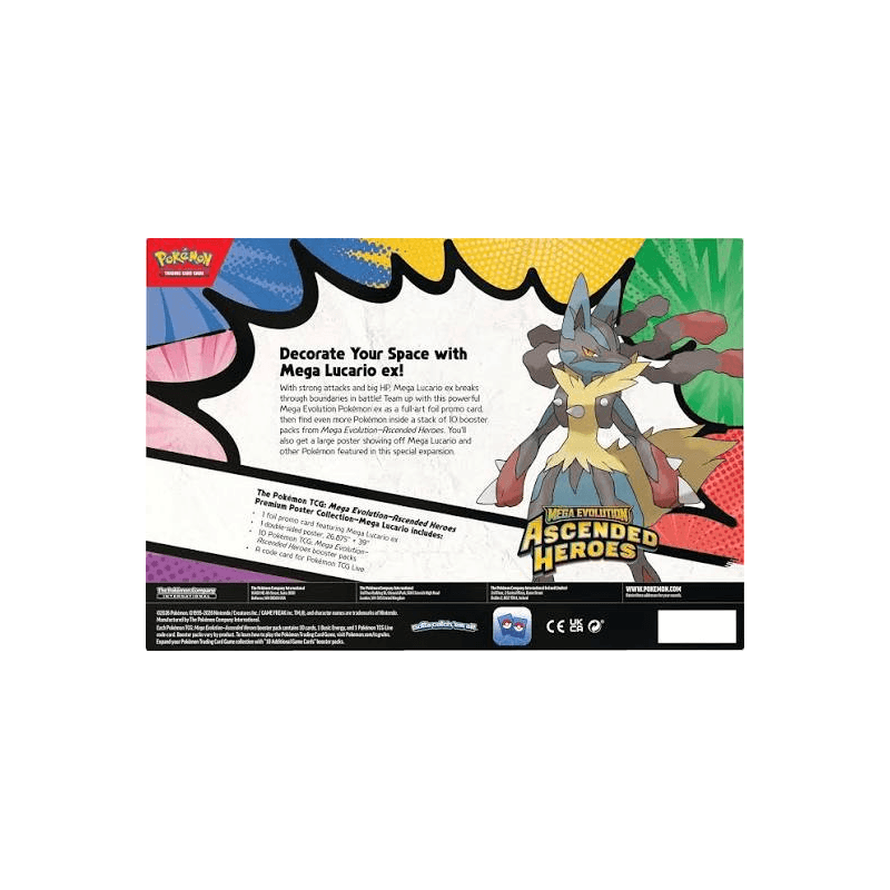 Blister cartas Premium Poster Collection Ascended Heroes Pokemon surtido Inglés