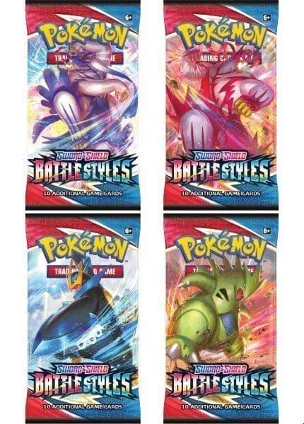 Booster Pack full artwork set (4 stk.) fra SWSH Battle Styles — Inglés