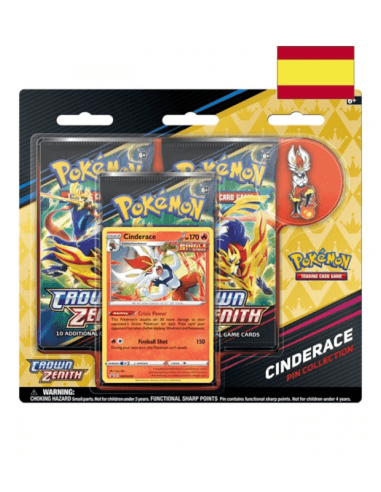 POKEMON CROWN ZENITH PIN COLLECTION CINDERACE - ESP