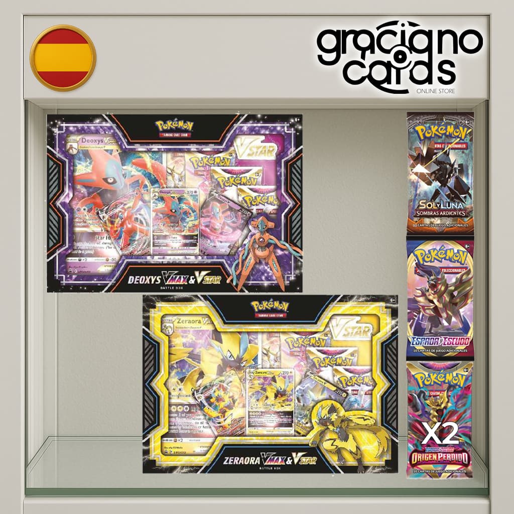 Zeraora & Deoxys Caja de Combate | Cartas Pokémon | 2025 — 2-disenos / Español