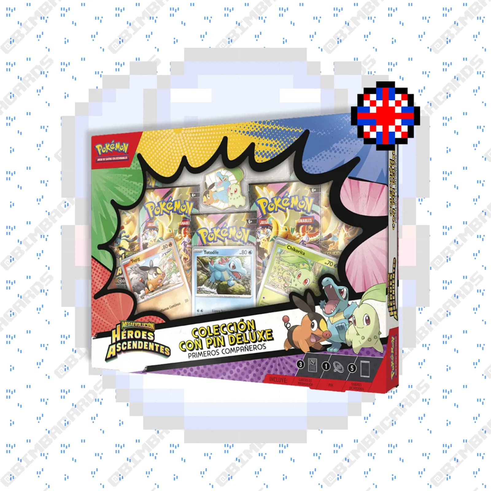 Caja con Pin Deluxe Héroes Ascendentes — Inglés