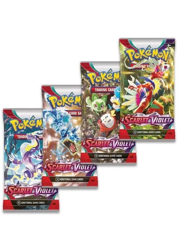 Booster Pack full artwork set (4 stk.) fra Scarlet & Violet — Inglés