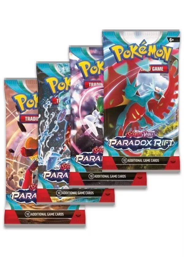Booster Pack full artwork set (4 stk.) fra SV04 Paradox Rift — Inglés