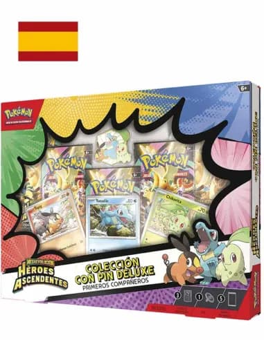 Caja de cartas Pokémon con Pin Deluxe Heroes Ascendentes