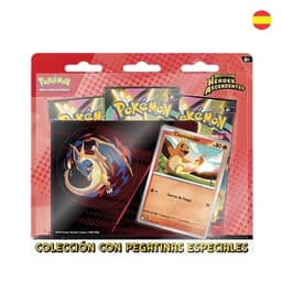 Blister 3 Sobres Pokémon TCG: Héroes Ascendentes + Promo (Gastly / Charmander) + Pegatinas — Charmander