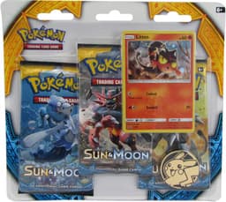 Pokemon TCG Sun & Moon 3-pack Blister — Litten — Inglés