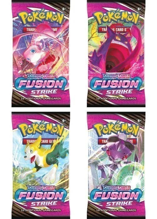 Booster Pack full artwork set (4 stk.) fra SWSH Fusion Strike — Inglés