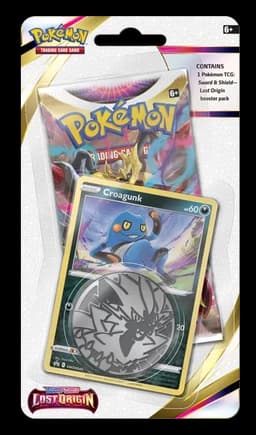 Pokemon TCG Lost Origin (LOR) Checklane Blister — Croagunk — Inglés
