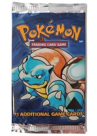 Booster Pack - Base Set - Black Triagle - Blastoise pack art — Inglés