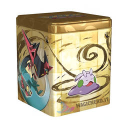 Stacking Tin da Collezione Tipo Drago: Dragapult, Sliggo, Drampa e Flapple (IT)