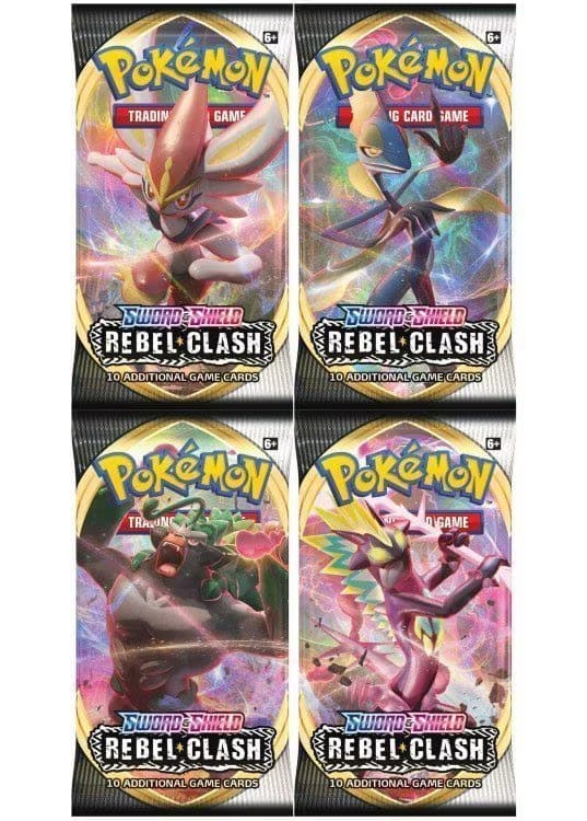 Booster Pack full artwork set (4 stk.) fra SWSH Rebel Clash — Inglés