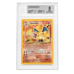 Charizard (BS 4) Base Set Unlimited — BGS 8