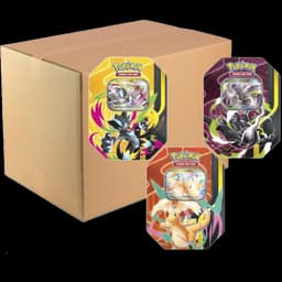 Mega Darkrai, Dragonite y Zeraora Tin 2026 | 4 Sobres | POKÉMON | Español — Case Sellado (x6 Latas, 2 Modelos de Cada)