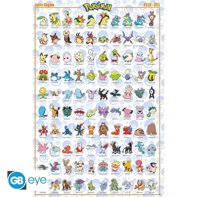 Poster Pokemon Johto 91.5x61cm