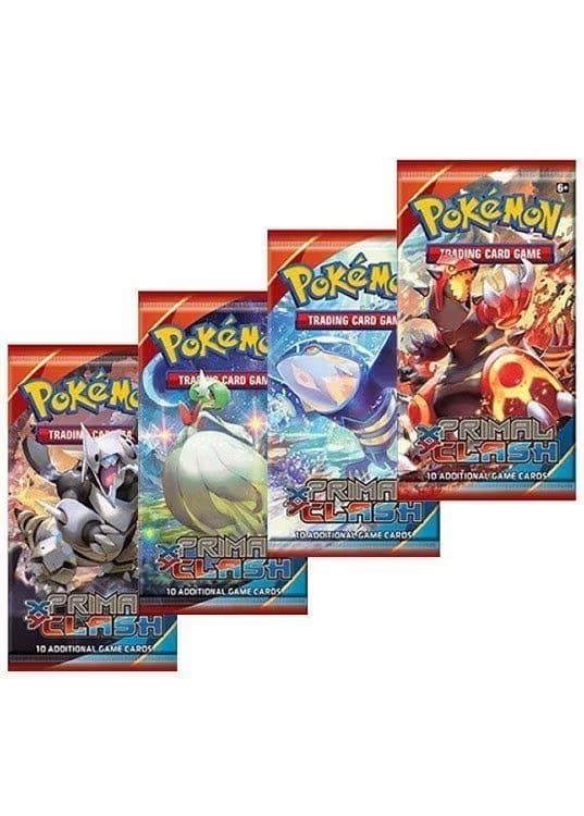 Booster Pack full artwork set (4 stk.) fra XY Primal Clash. — Inglés