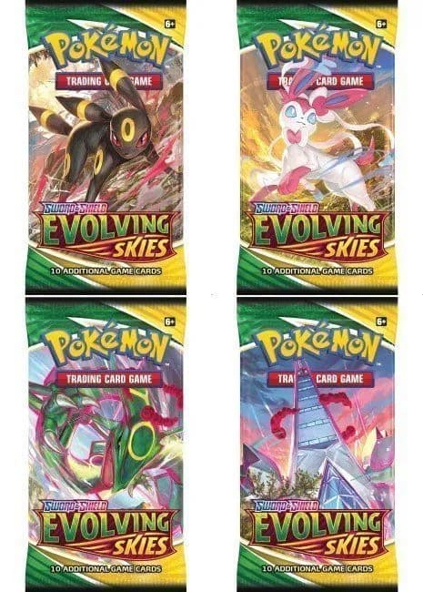 Booster Pack full artwork set (4 stk.) fra SWSH Evolving Skies — Inglés