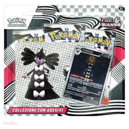 Pokémon Collezione Fuoco Bianco con Adesivo Gothita, Gothorita e Gothitelle - ITA