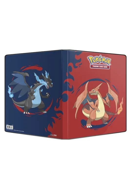 Stor mappe med pokemonmotiv (Mega Charizard Y) (9 kort pr. side)