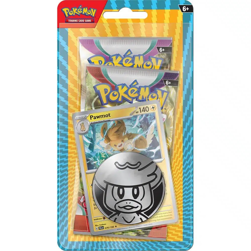 POKEMON - 2 sobres + carta + medalla (1 unidad en inglés)