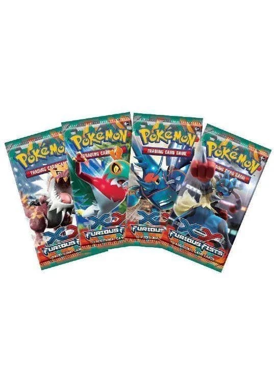 Booster Pack full artwork set (4 stk.) fra XY Furious Fists. — Inglés