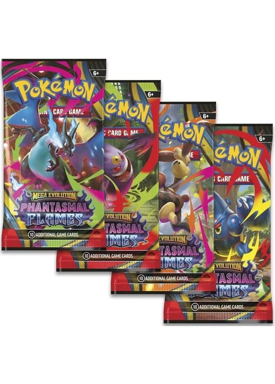 Booster Pack full artwork set (4 stk.) fra ME02 Phantasmal Flames — Inglés