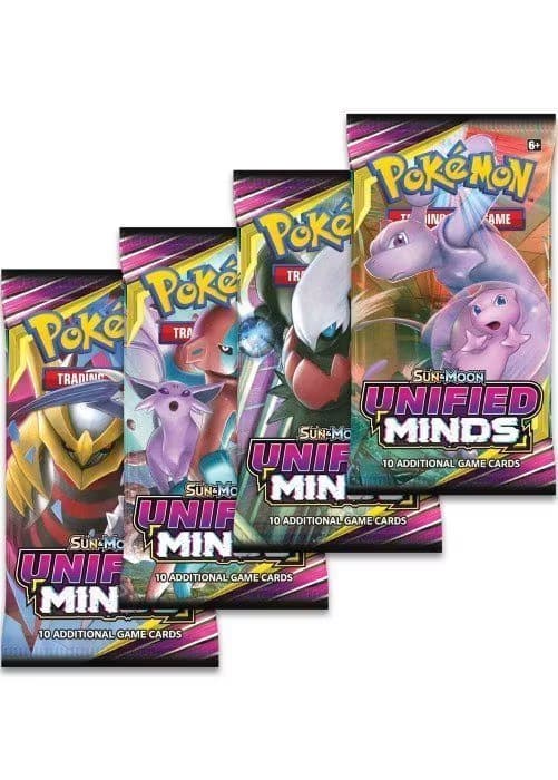 Booster Pack full artwork set (4 stk.) fra S&M Unified Minds. — Inglés