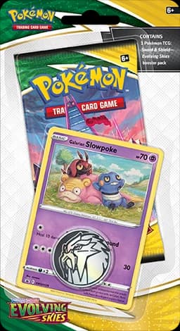 Pokemon TCG Evolving Skies Checklane Blister — Galarian Slowpoke — Inglés