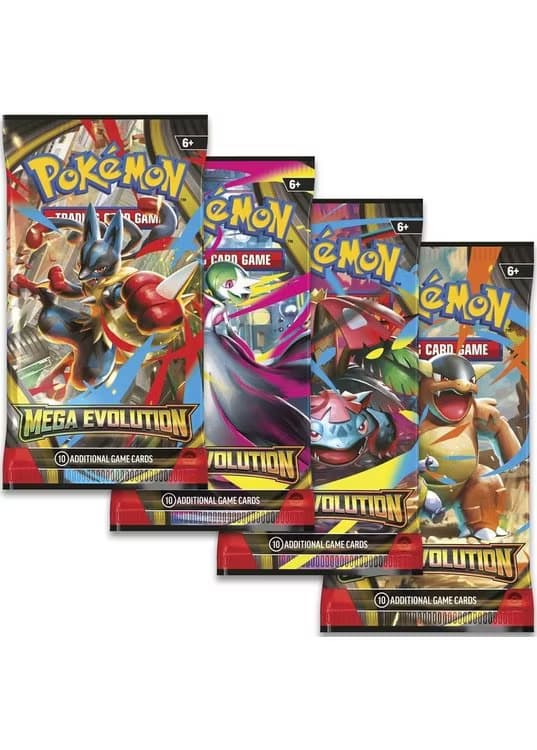 Booster Pack full artwork set (4 stk.) fra ME01 Mega Evolution