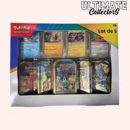 Coffret Mini Tin – Stars Étincelantes – EB09 – Lot de 5 – Pokémon JCC – Français