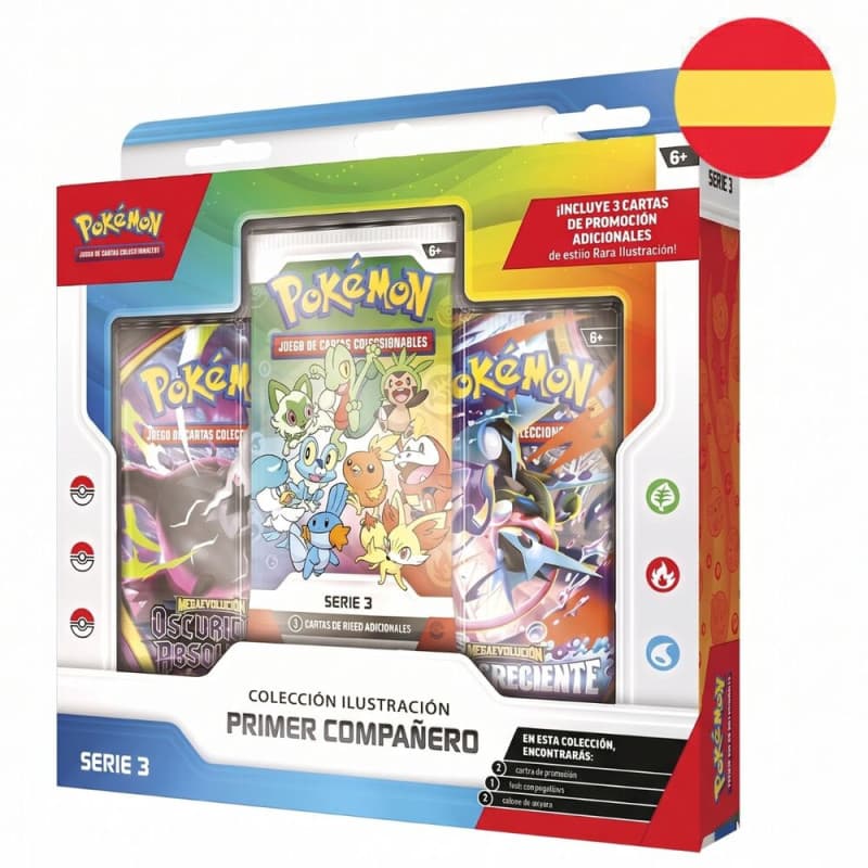 Pack 3 Sobres Pokemon Primer Compañero Serie 3 Español