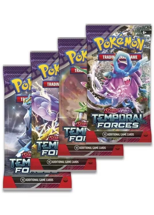 Booster Pack full artwork set (4 stk.) fra SV05 Temporal Forces — Inglés