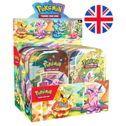 Caja/Expositor Mini Latas Evoluciones Prismaticas sv8.5 Pokemon INGLÉS