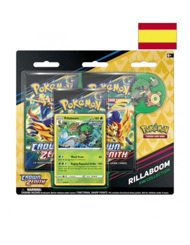 POKEMON CROWN ZENITH PIN COLLECTION RILLABOOM - ESP