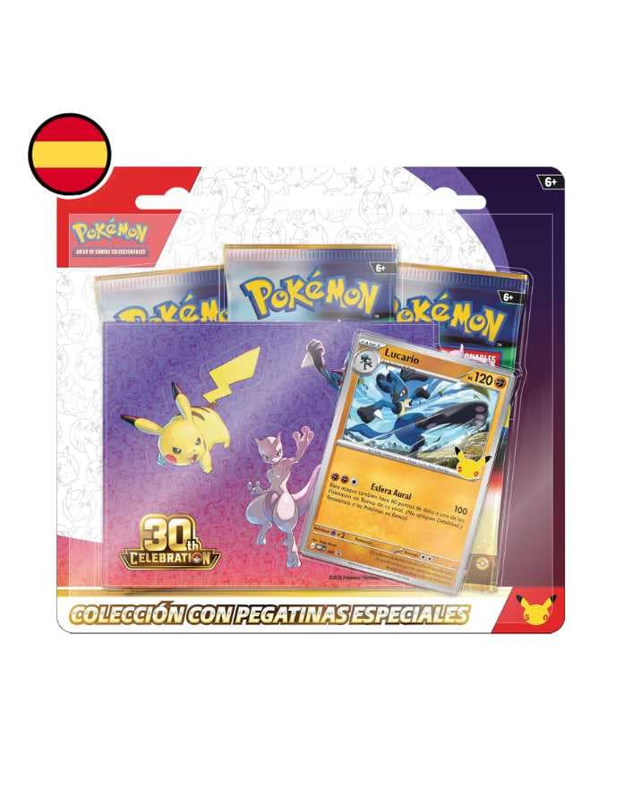 PEGATINAS LUCARIO COLECCIÓN - 30 ANIVERSARIO - ESPAÑOL