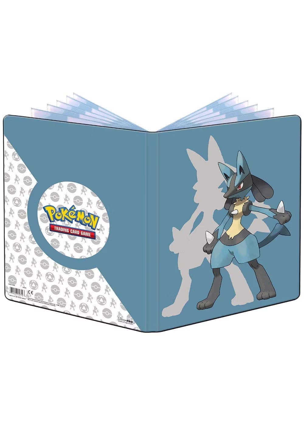 Stor mappe med pokemonmotiv (Lucario) (9 kort pr. side)