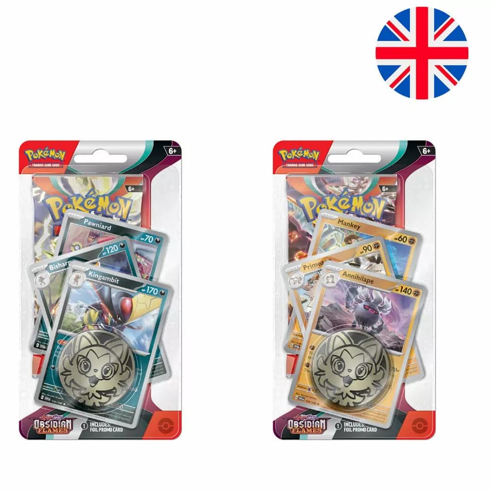 POKEMON - Sobre + cartas + medalla (1 unidad en inglés)