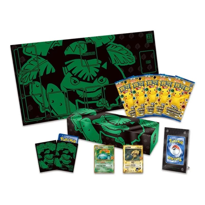 Caja 5 Sobres Pokemon 25th Anniversary Premium Collection Box Venusaur  Chino