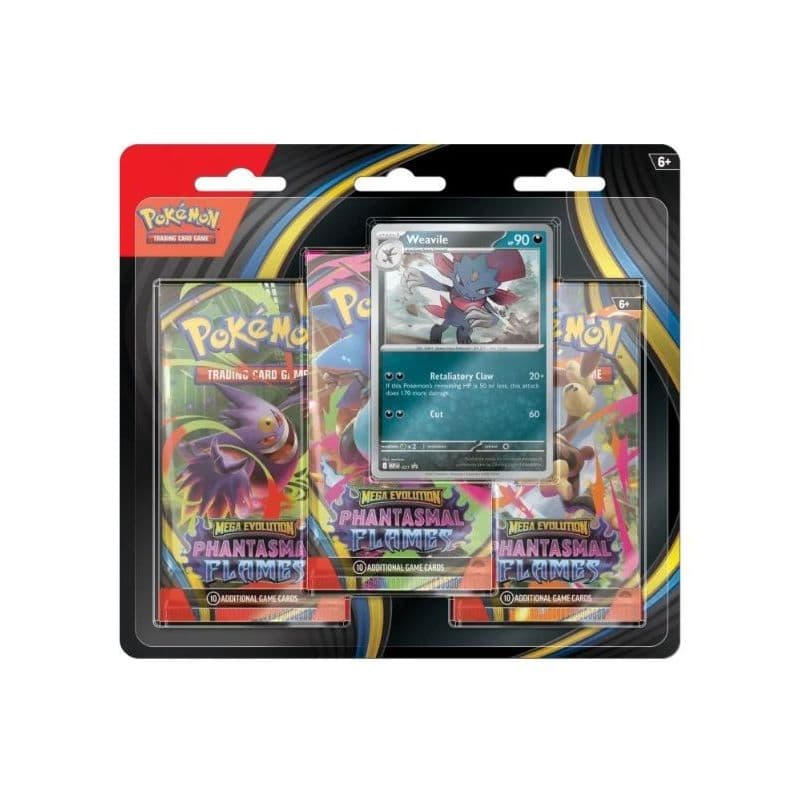 Pokémon Jcc Megaevolución Fuegos Fantasmanles Pack 3 Sobres (Blister)  | Juegos de Cartas | Gameria