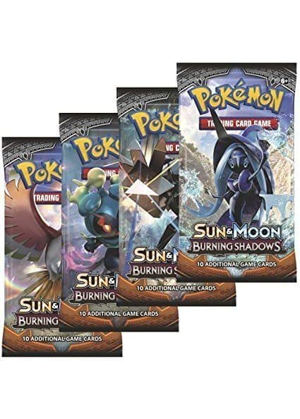 Booster Pack full artwork set (4 stk.) fra S&M Burning Shadows — Inglés