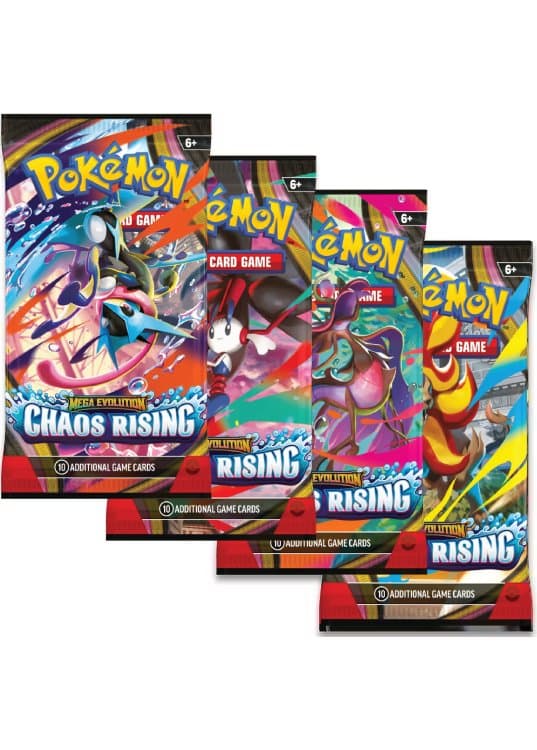 Booster Pack full artwork set (4 stk.) fra ME04 Chaos Rising — Inglés