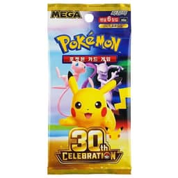 Pokémon Mega: 30th Celebration Booster Pack (6 Kort) (KOR)